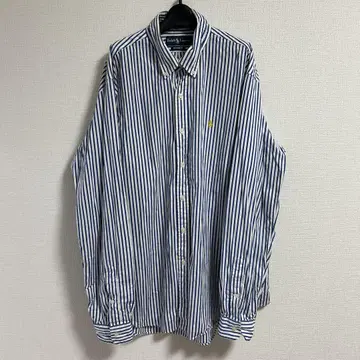 Ralph Lauren 스트라이프 버튼 다운 셔츠 XL 커스텀 핏