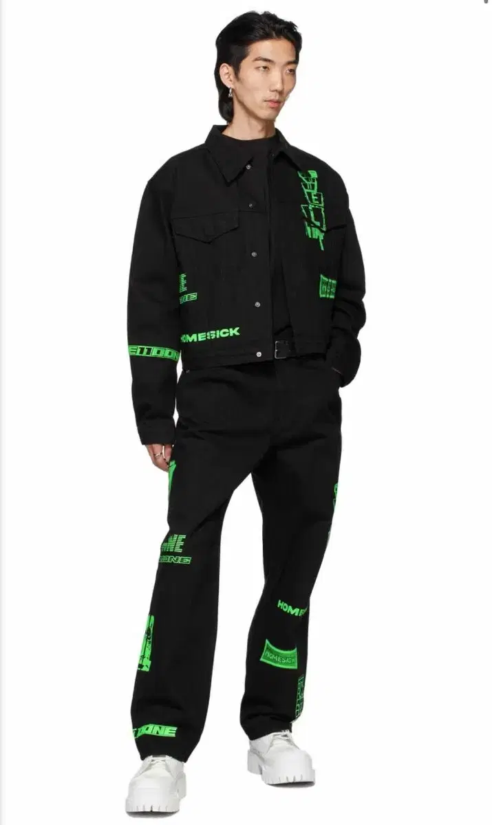 We11done Welldone Black Neon Logo jin