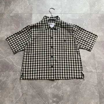 MHL. MHL 깅엄 체크 셔츠 반팔 20SS 코튼