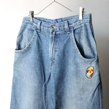 USA제 JNCO JEANS 자수 로고 배기 팬츠 Y2K W33