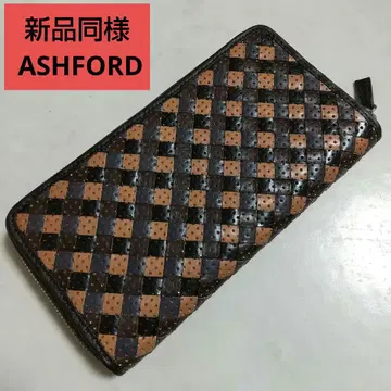 새상품급 ASHFORD 아슈포드 고급 가죽 라운드 지퍼 지갑