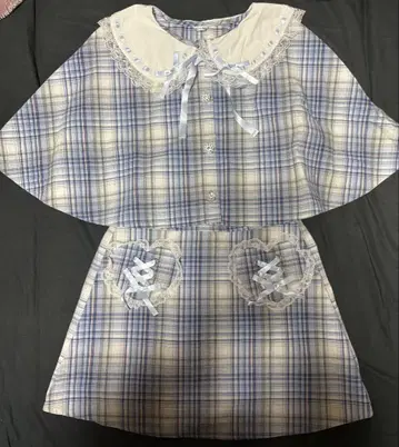 시마무라 마사키 아리스 콜라보 케이프 스커트 셋업 스카이블루 천사계 패션