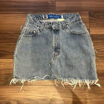 silverTab 데님 미니 스커트