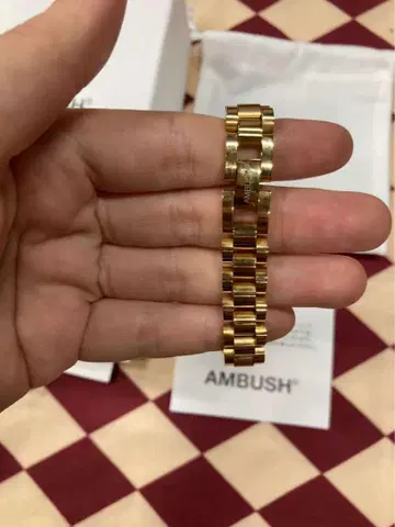 앰부쉬 팔찌 골드 18cm