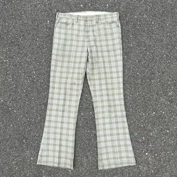 Lee LEESURES 플레어 슬랙스 70s 체크 무늬 USA제