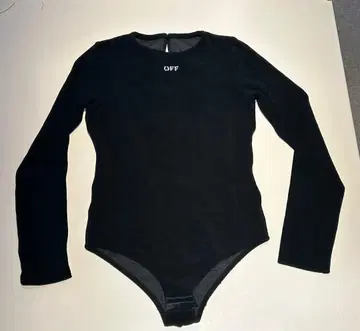 OFF-WHITE 블랙 긴팔 바디수트