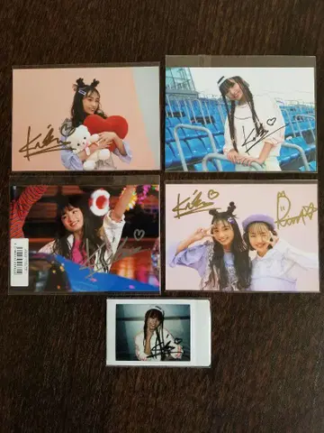 lucky2 사토 히키 친필 사인 폴라로이드 사진