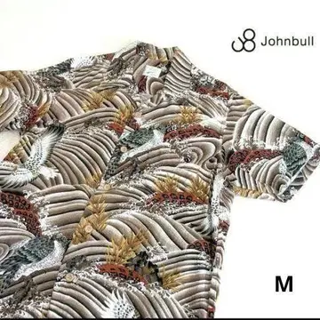 John Bull 젬블 일본풍 패턴 알로하 셔츠 M 사이즈