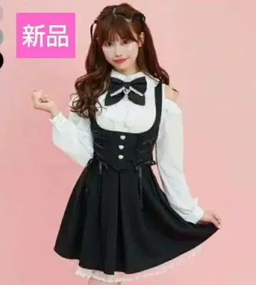 시크릿허니 레이스업 잔드레 블랙 택 포함 새상품 LIZLISA