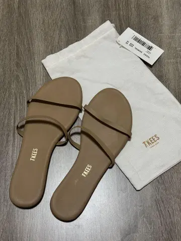 TKEES 베이지 39 슬리퍼 샌들 수납 봉투 포함