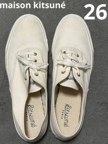 메종 키츠네 캔버스 스니커즈 26.0cm