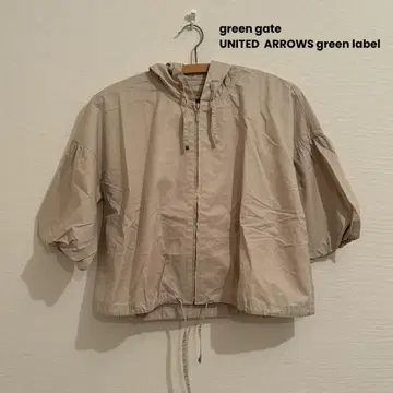 green gate (Green label) 반팔 후드 부착 블루종