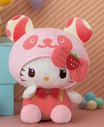 팬더 헬로키티 딸기 팝 아이스 BIG 봉제 인형 HELLO KITTY