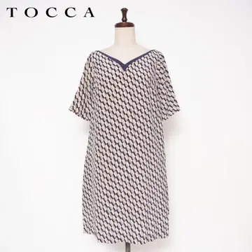 새상품급 TOCCA 실크 100% 올 패턴 원피스 사이즈 2*CD1195