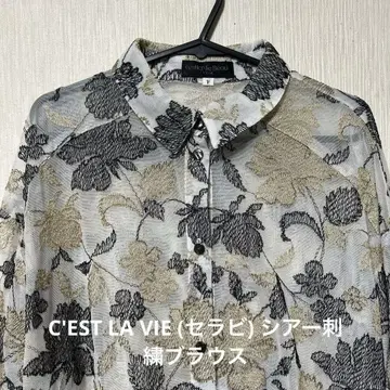 C'EST LA VIE (세라비) 시어 자수 블라우스