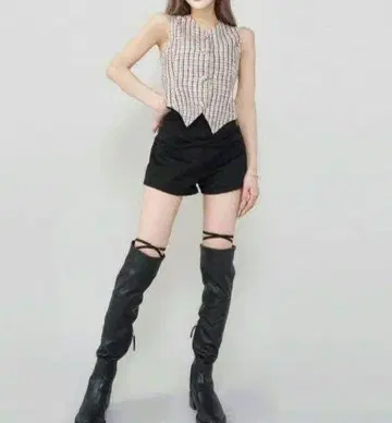 다리치 택 포함 새상품 더블 크로스 벨트 숏 팬츠 BLK 블랙 S 사이즈