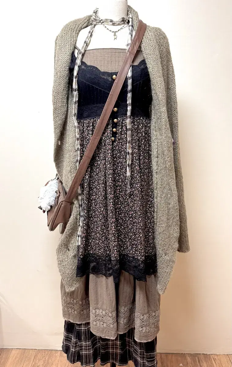 Vintage Mori Girl Outfit Set