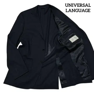 UNIVERSAL LANGUAGE 카노니코 울 메쉬 자켓 네이비