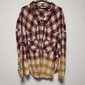 FAITH CONNEXION 18AW 블리치 플란넬 셔츠 지용 착용