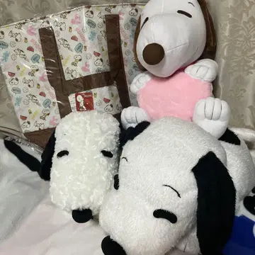 스누피 봉제 인형 세트 백 포함