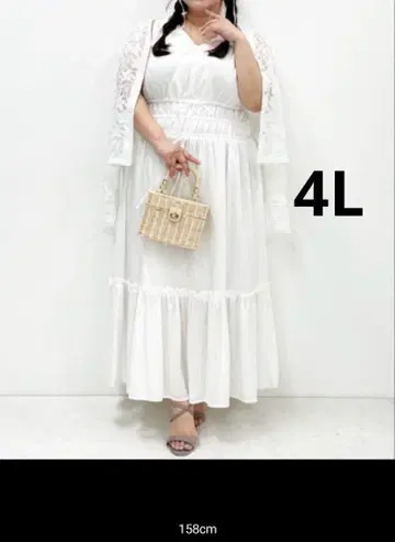 슬리브리스 롱 원피스 4L 빅 사이즈 티어드 marun