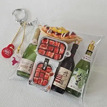 가챠 파우치 홋카이도 와인 캔 스낵 긴타코