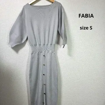 FABIA 파비아 롱 원피스 프론트 장식 그레이 S 사이즈
