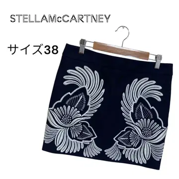 STELLAMcCARTNEY 네이비 타이트 스커트 사이즈 38 자수