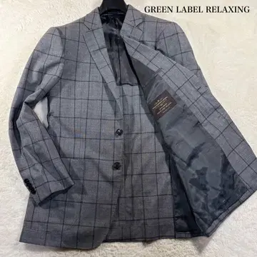 새상품급 GREEN LABEL RELAXING 테일러드 자켓 체크 무늬