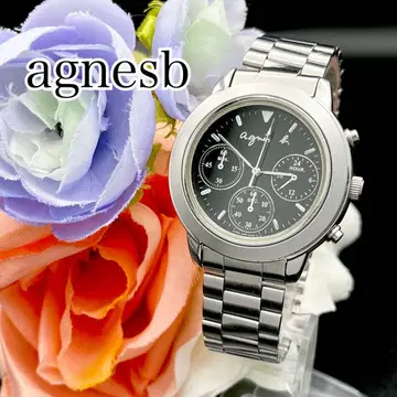 작동 손목시계 agnesb 에네스베 새상품 배터리 실버 남성용 C84