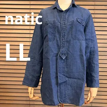 natic 인디고 indigo 데님 긴팔 셔츠 린넨 셔츠 린넨 셔츠