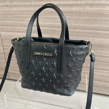 JIMMY CHOO 토트백 숄더백 블랙 엠보싱