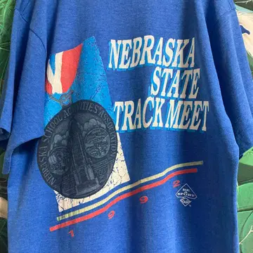 90s NEBRASKASTATE/screen stars/M 싱글 스티치