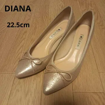 새상품급 DIANA 펌프스 베이지 리본 22.5cm 스틸레토