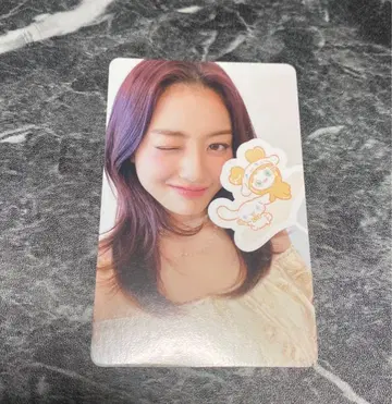 TWICE 산리오 러블리 지효 랜덤 스티커 혜택 카드