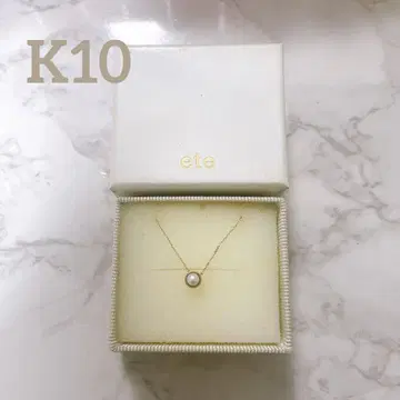 ete 펄 목걸이 골드 k10