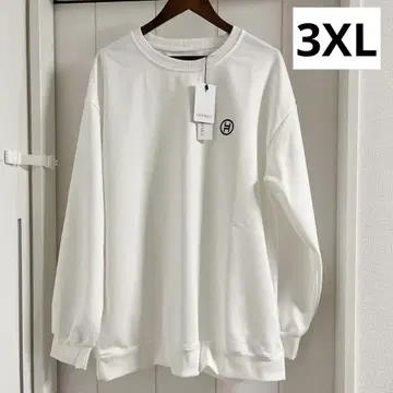 ODFMCE 트레이닝복 남성용 긴팔 화이트 로고 3XL 넉넉한 무지