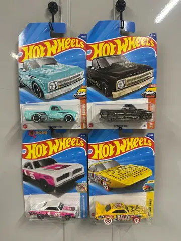 핫휠 4대 세트 chevy C10 닷지 플리마켓 RLC 레어
