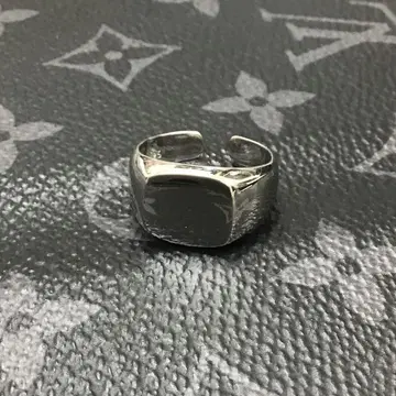 Silver925 스퀘어 오픈 반지 인장 반지