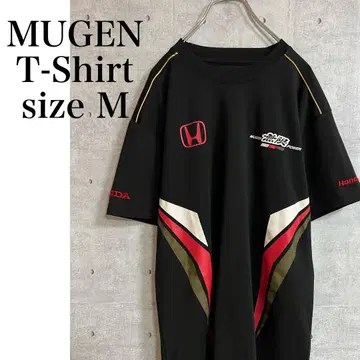 HONDA 무한 MUGEN 프린트 로고 티셔츠 반팔 블랙 M