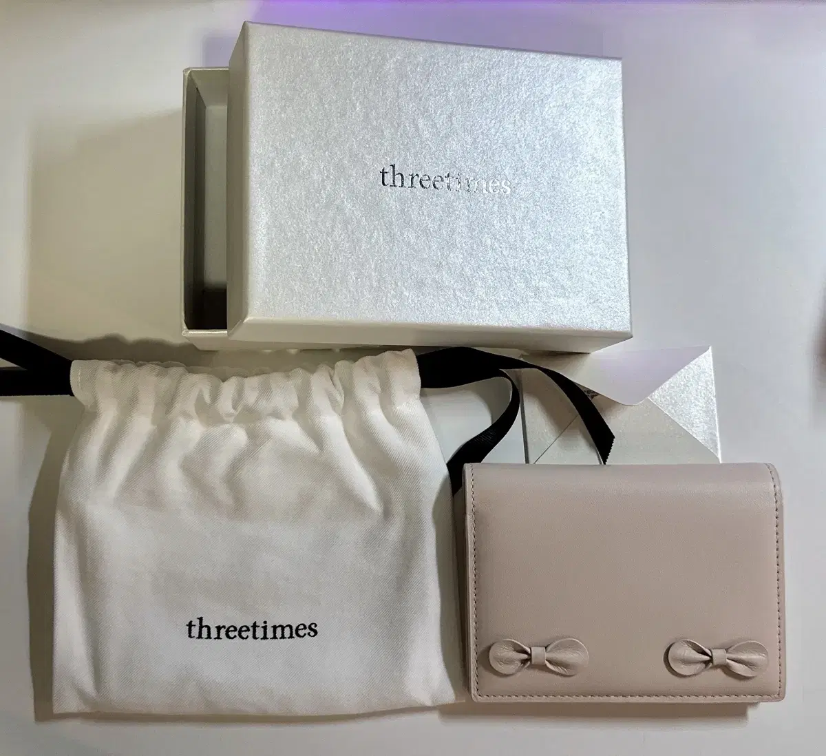 Threetimes Marshmallow Fold Wallet