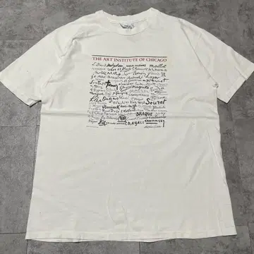 "Hanes 헤인즈 80년대 아트 티셔츠 사인