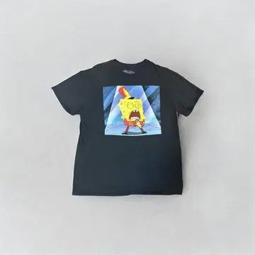 used Sponge Bob anime print T-shirt 레어