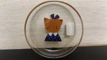 산리오 마론 크림 유리 액세서리 트레이 12cm 1992 일본제