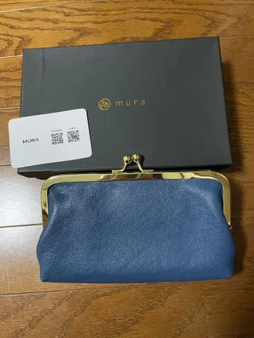 mura 에코 가죽 가마구치 장지갑 블루