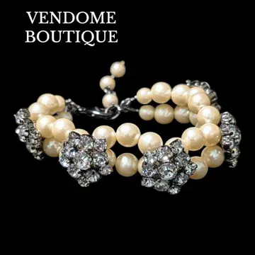 VENDOME BOUTIQUE 팔찌 플라워 큐빅 펄