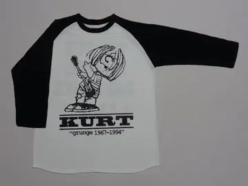NIRVANA 닐바나 커트 코베인 7부 기장 티셔츠 (S) 스누피 너트