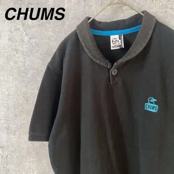 CHUMS 폴로 셔츠 반팔 사슴 무늬 둥근 카라 L 여성용
