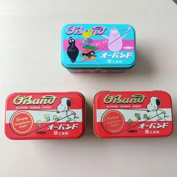 오반 스누피 바바파파 빈 캔 소품함 굿즈 콜라보