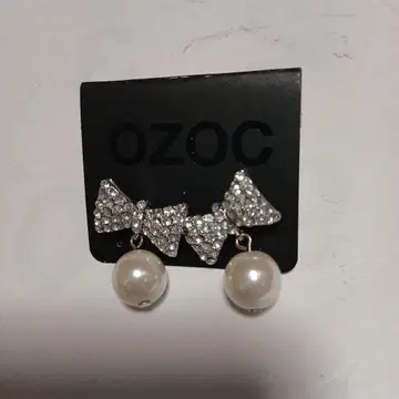 OZOC 오조크 펄 큐빅 귀걸이